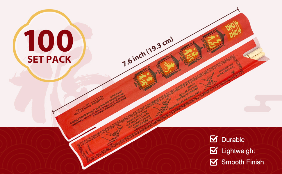 Soeos Disposable Chopsticks 100 sets