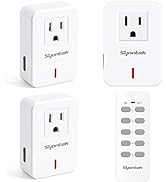 Syantek Remote Control Outlet Wireless Light Switch for Household Appliances, Expandable Remote L...