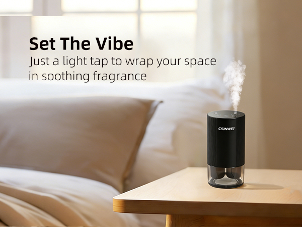 waterless essential oil diffuser scent aromatherapy car room hotel bedroom mini cordless portable 