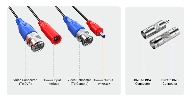 2 in 1 Video Power Cables