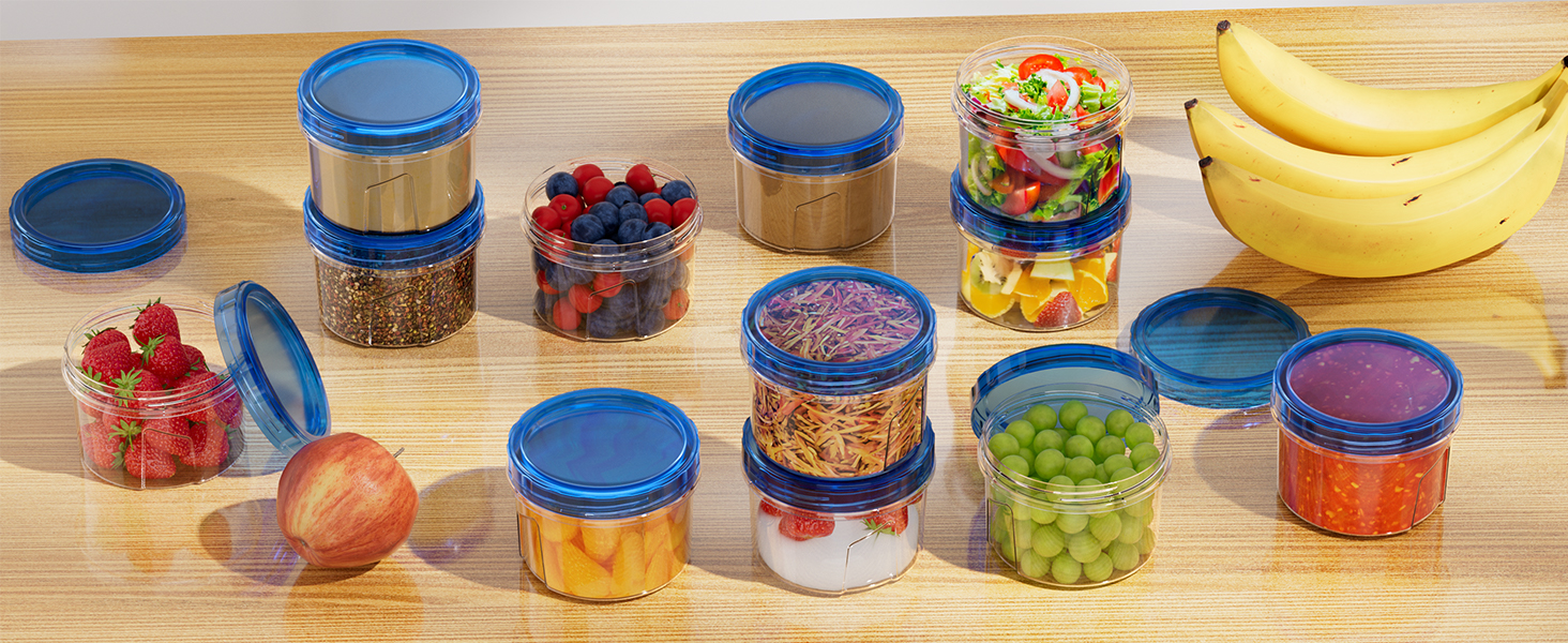 small containers with lids
