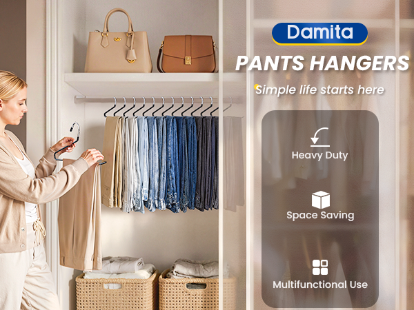 for Closet Space Saving Trousers Slacks for Mens &amp;amp; Women Blanket Heavy Duty Sleek Design 20 pack