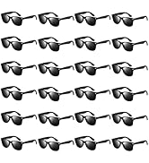 NEBURORA Black Sunglasses Bulk Retro Black Shades Party Sunglasses for Adult Men Women Summer Bea...