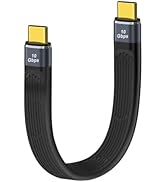 YINGAYOU Flat USB C Cable 10Gbps Type C Charger Cable Flat 100W 20V 5A Support Audio &amp; Video 4K@6...