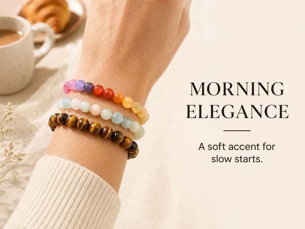 MORNING ELEGANCE — A soft accent for slow starts.