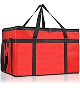 PEASUG Insulated Bags for Food Delivery, XXXL Pizza Delivery Bags, Large Capacity Cooler Bag Keep...