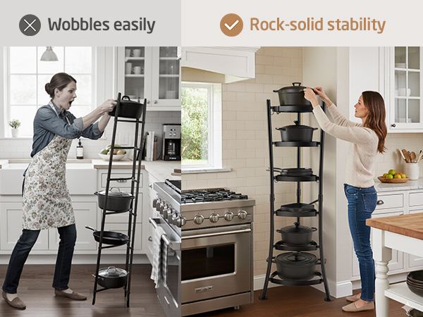 no wobbling