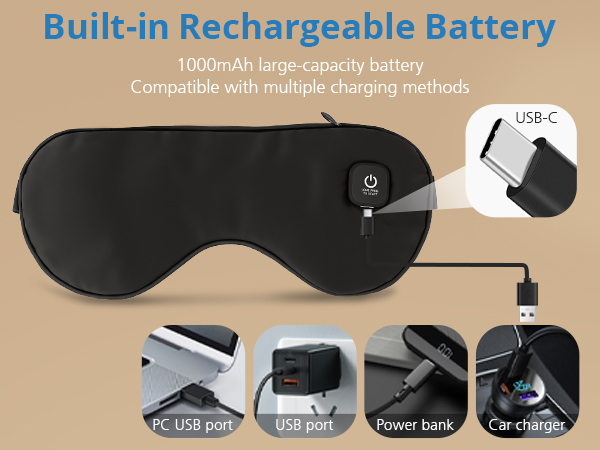 heated eye mask rechargeable