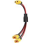 GINTOOYUN XT60 Y Splitter Extension Cable 12 AWG XT60 Female to Dual Male Connector Adapter for S...