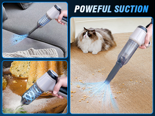 Car Vacuum Cleaner,Cordless 120W/15000PA Powerful Sutions Multi Functional Handheld Vacuum