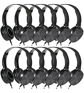Yoley Classroom Headphones Bulk 10 Pack,Students On Ear Headsets,Comfy Swivel Earphones for Compu...