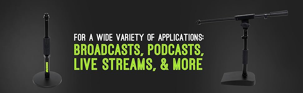 SHURE Desktop Microphone Stands cover a wide variety of Applications!