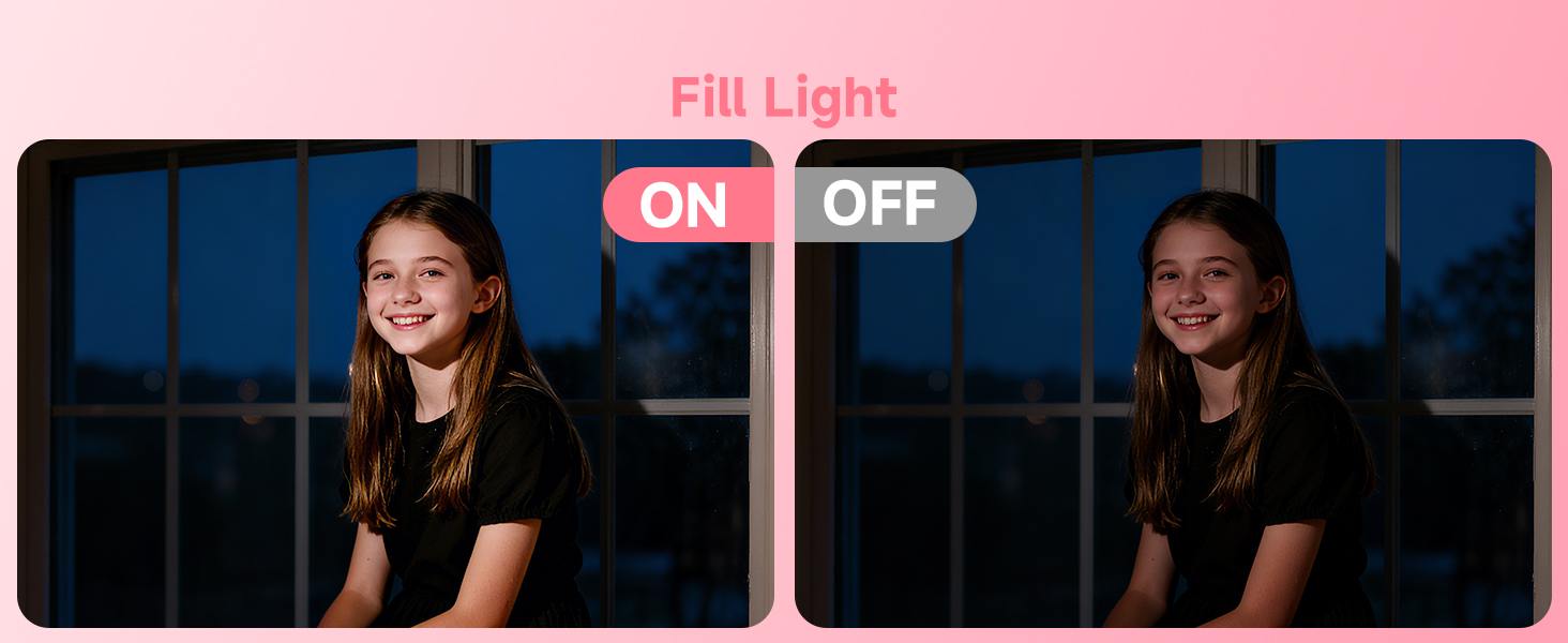 digital camera with fill light/high quality camera/digital camera pink