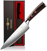 YUSOTAN Japanese Chef Knife, Professional 8 Inch Kitchen Knife, Japanese High Carbon Stainless St...