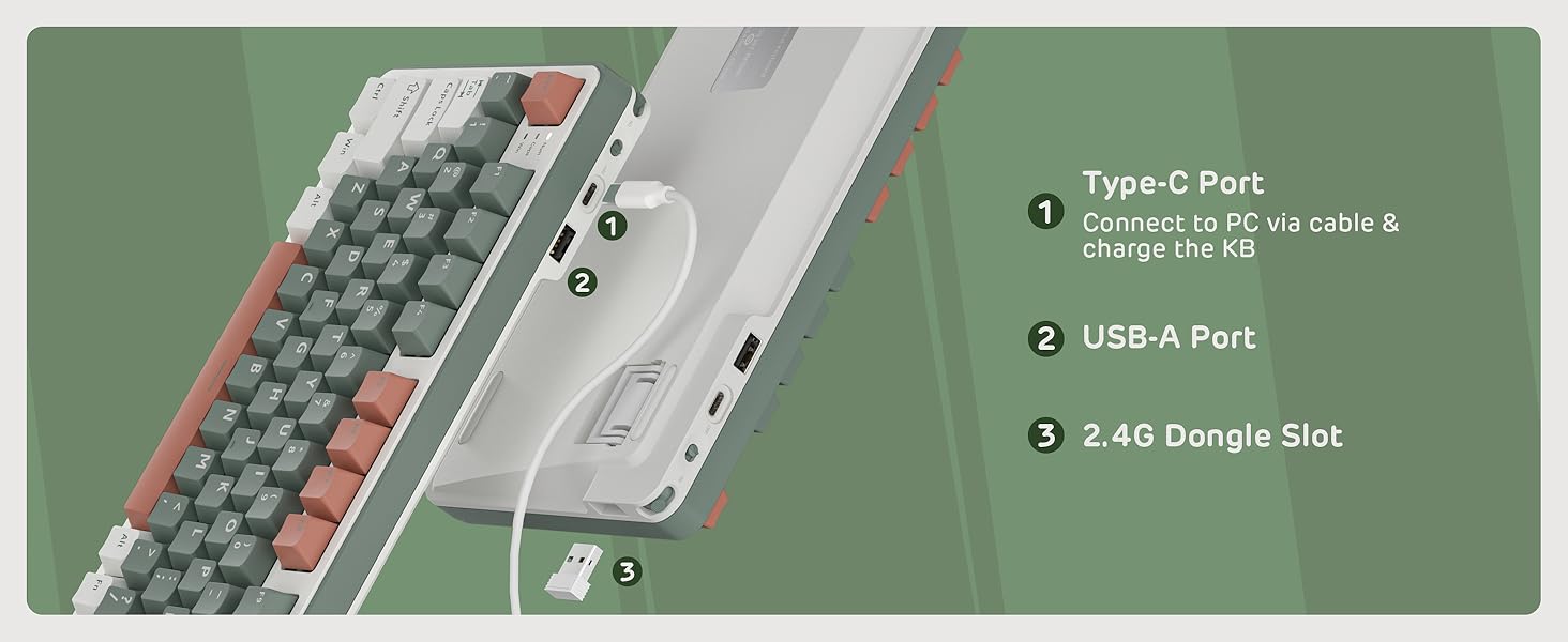 Bluetooth 2.4G mechanical wireless wired BT gaming TKL small portable 80% 65% 60% 70% 60 percent