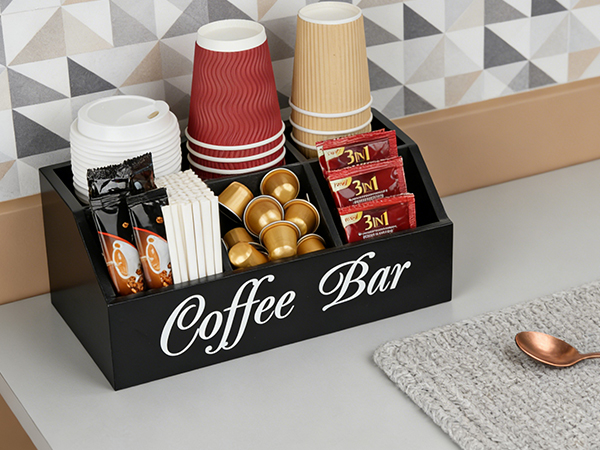coffee station organizer for countertop