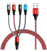 Multi Charging Cable [2Pack 6ft] Fast USB Charger Cord 3.5A Braided 4 in 1 Chargers for Multiple ...