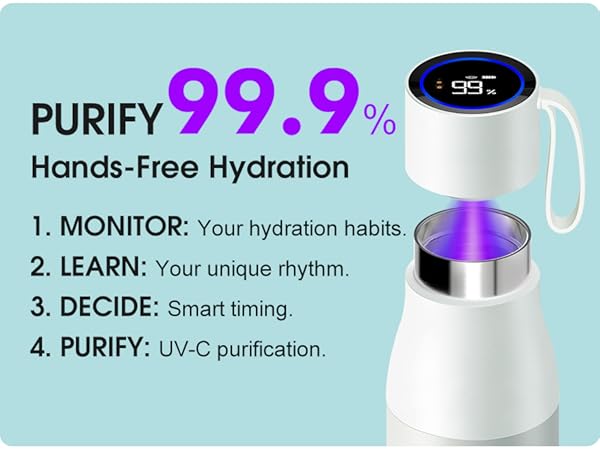 AI self cleaning water bottle