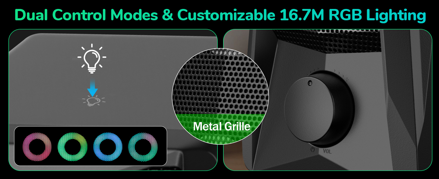 Dual Control Modes &amp;amp; Customizable 16.7M RGB Lighting
