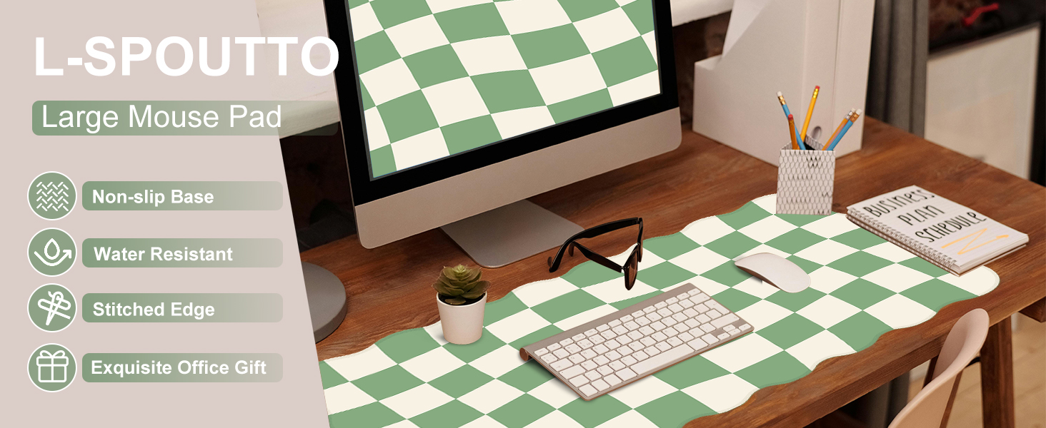 green mouse pad