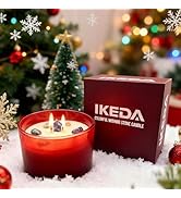 ikeda fragrance Scented Candle for Love Wishes, Romantic Aromatherapy Candle with Crystals Stone,...