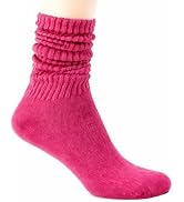 Slouchy Knee High Boot Socks Women Knit Long Tube Scrunch Socks for Casual Wear &amp; Daily Use Size ...