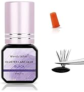Lash Cluster Glue Eyelash Black Sensitive Fast Drying Waterproof Lashes-Glue Individual Long Last...