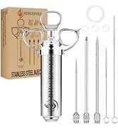 RIDGEPOLE Meat Injector, Marinade Injector with 3 Marinade Needles,Seasoning Injector, Turkey Inj...