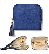 Thaibna Vintage women's coin wallet jewelry storage bag, metal zipper multi-layer travel storage ...