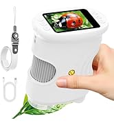 Handheld Microscope for Kids with 2" Screen, Pocket Microscope Magnifying Glass for Kids, Portabl...