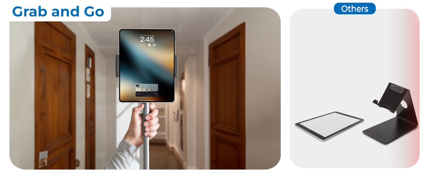 Portable small monitor stand, versatile iPad stands and adjustable iPad stand holder for home