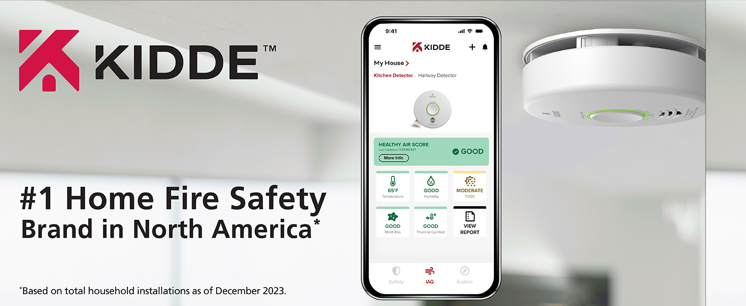 Kidde Smart Smoke Detector &amp; Indoor Air Quality Monitor