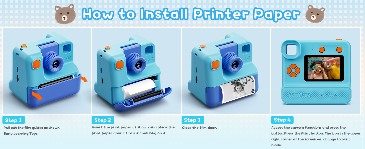kids printing camera