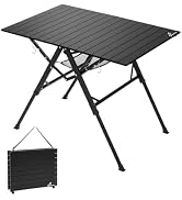 Sportneer Camping Table Folding Table, Bi-Fold Portable with Fast Open Design, Adjustable Height ...