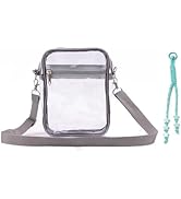 rightlee Clear Crossbody Bag – Stadium Approved Transparent Purse &amp; Messenger Bag for Concerts, S...