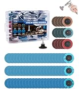 77PCS Die Grinder Sanding Discs for Milwaukee M12, Roll Lock Discs 2 Inch with 1/4 Inch Right Ang...