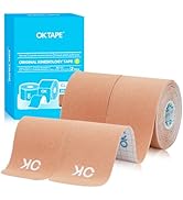OK TAPE Kinesiology Tape 10 inches Precut, 20 Strips, Cotton Elastic Athletic Tape Latex Free, 2i...