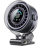 OpenBay Clip on Fan, Rechargeable USB Fan with Sturdy Clamp, LED Display, 100 Speeds, 3000mAh Bat...