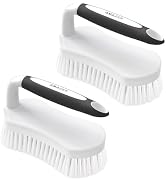 Amazer Scrub Brush for Cleaning Comfort Grip Shower Scrubber Stiff Bristles with Handle Heavy Dut...