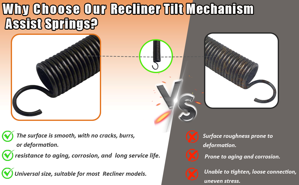 Recliner Tilt Mechanism Assist Snrings