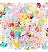 65 Pcs Resin Charms Slime Charms Cute Embellishments Bulk Mixed Ornament Decorations Accessories