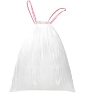 WAIKAS 13 Gallon Trash Bags Drawstring, Pack of 28 Garbage Bags for Kitchen and Home Use, 63x70cm...