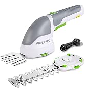 WORKPRO Cordless Grass Shear &amp; Shrubbery Trimmer - 2 in 1 Handheld Hedge Trimmer Electric Grass T...