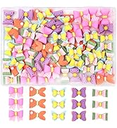 Slime Charms Resin Cute Bow Embellishments 50Pcs 5 colors for Hair Clips DIY Crafts Making Decora...