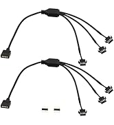 LANMINGLEL 4 Pin RGB Splitter Cable 12V 4Pin Female to SM 4Pin Female RGB Extension Power Cable P...