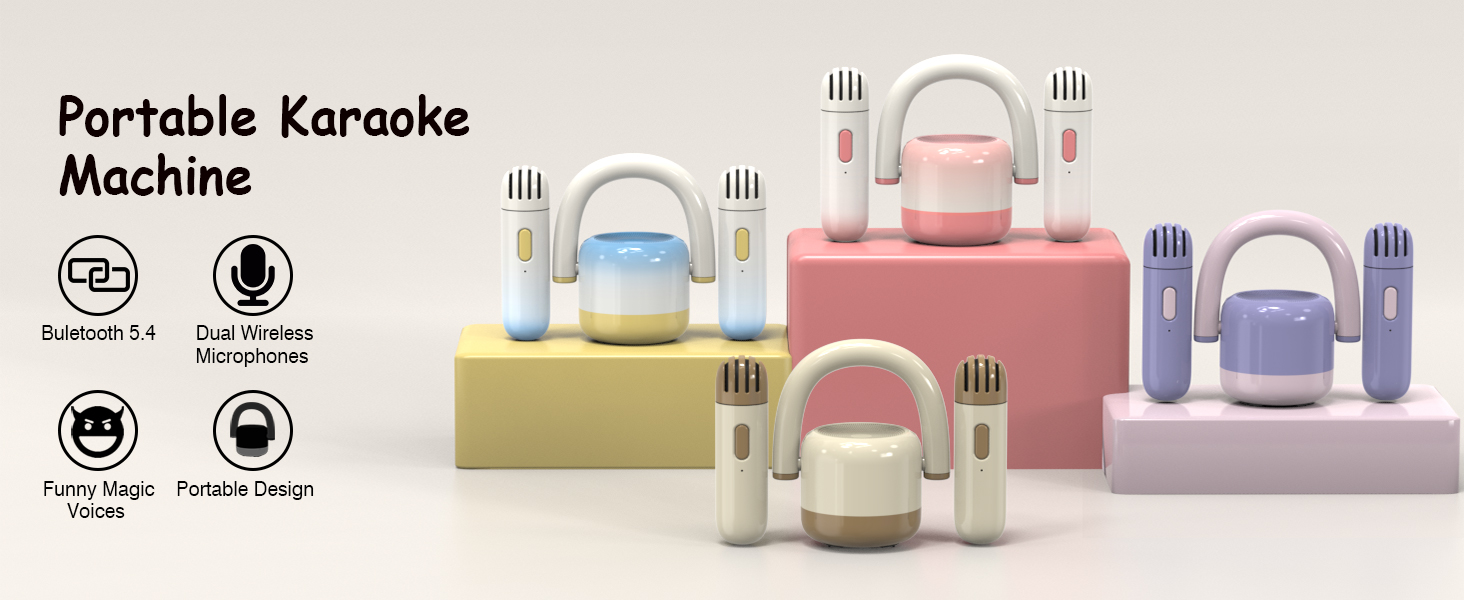 EWA Metal Mini Karaoke Machine for Kids,Girls,Boys