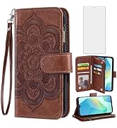 Asuwish Phone Case for Samsung Galaxy A16 5G/4G Wallet Cover with Tempered Glass Screen Protector...