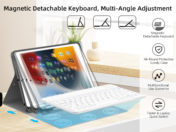 Keyboard Case for iPad 9th 8th 7th Generation 10.2 2021/2020/2019