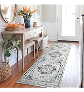 Madane Runner Rug 2x8, Washable Hallway Runner Rugs, Non-Slip Low-Pile Soft Kitchen Rug Runner La...