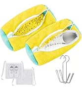 2PCS Shoes Washing Machine Bag,Reusable Washing Shoes Bag,Include Shoes Dryer Bag and 2 Drying Ra...